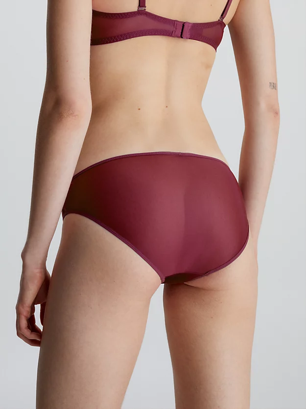 Parte de baixo do biquíni - Marquisette transparente