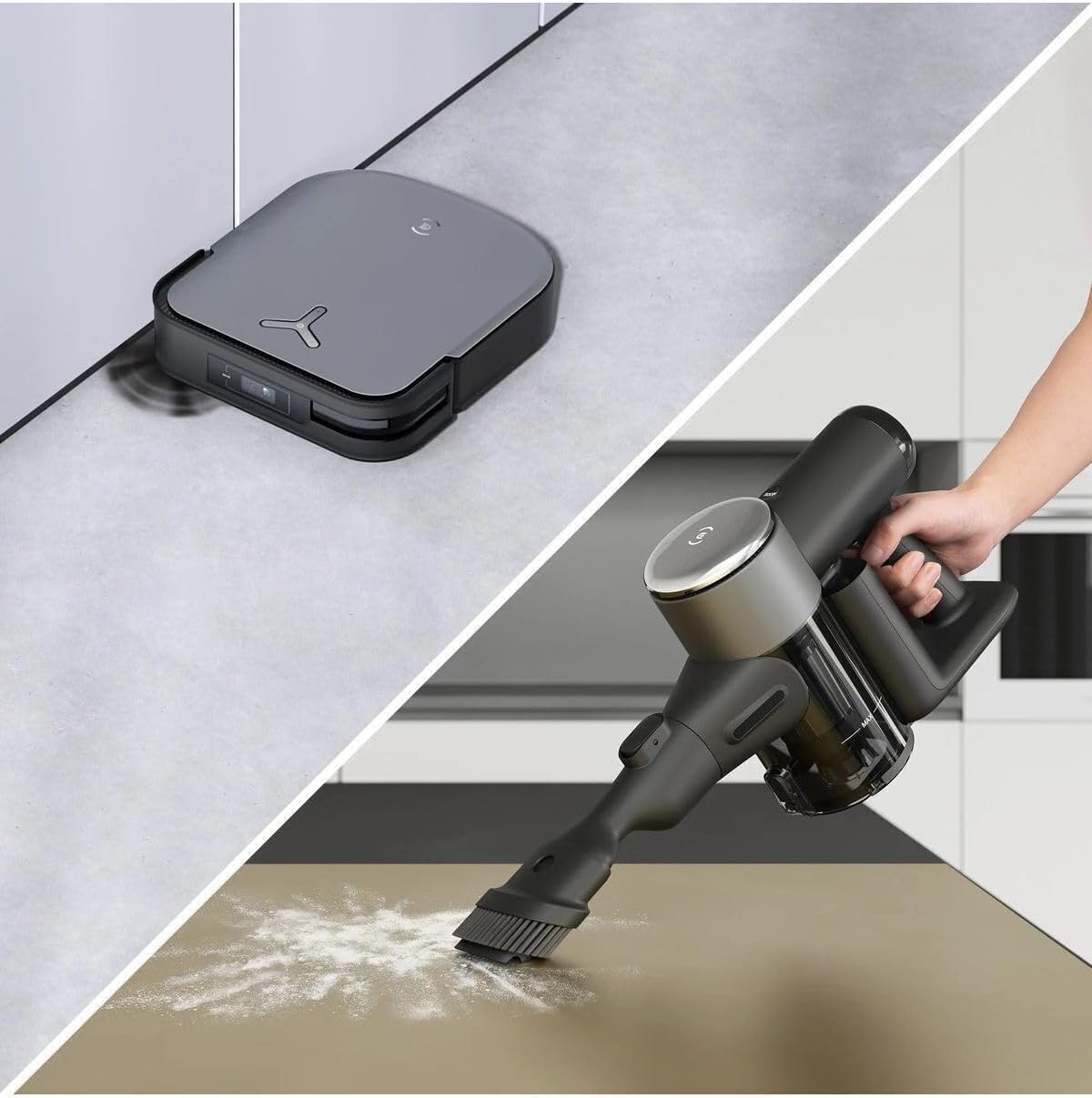 ECOVACS DEEBOT X2 Combo Saugroboter mit Wischfunktion 8700Pa mit Handstaubsauger, doppelte automatische Leerung, 15mm Mopp-Hebesystem, selbstreinigender Roboterstaubsauger, Heißwasser-Moppreinigung