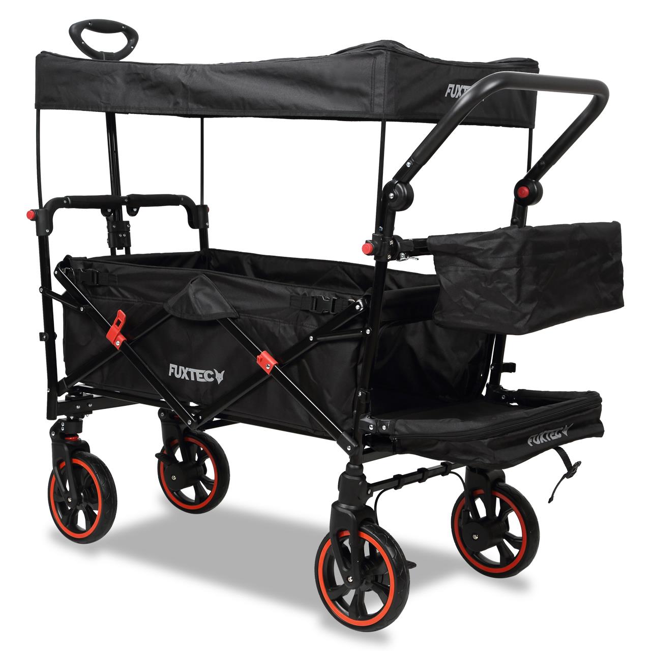 Chariot de jardin pliable noir - premium cruiser - transport charge 75 kg