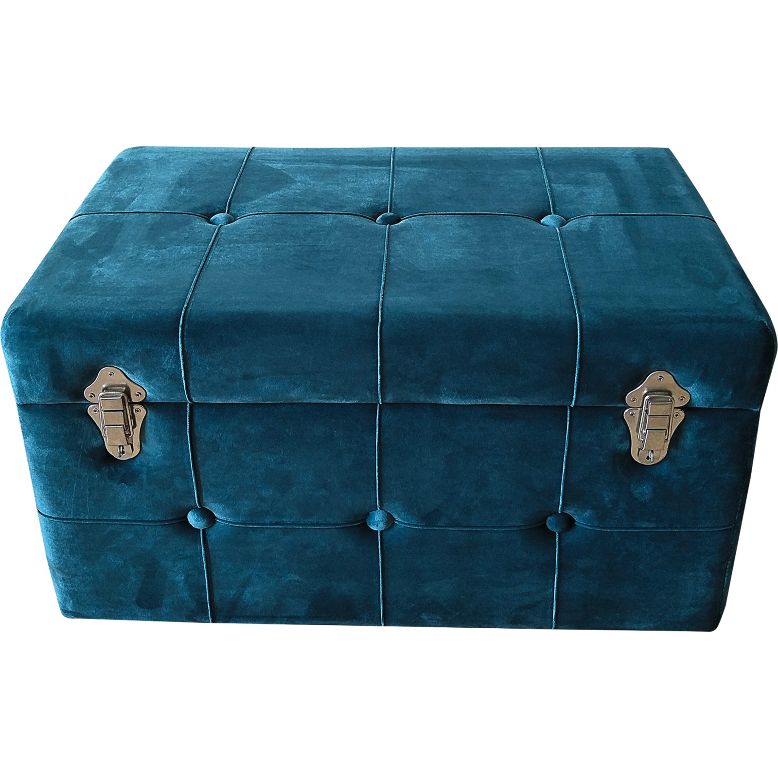 Truhe Velvet petrol 58 x 36 x 32 cm