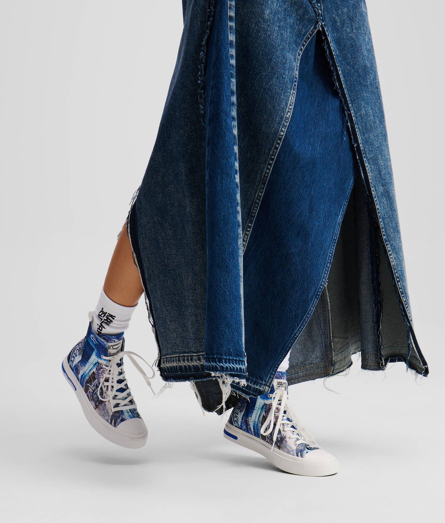 SEMELLES MONTANTES KLJ X ATELIER RESERVÉ VULC - Blanc/Bleu
