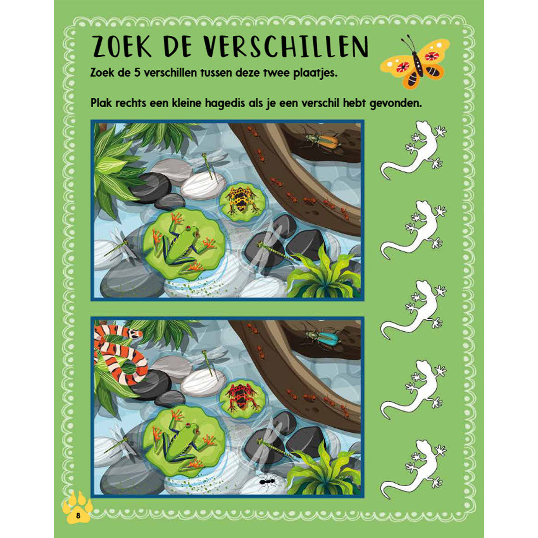 uitgeverij rebo activiteitenboek met stickers - jungle - 1000 stickers