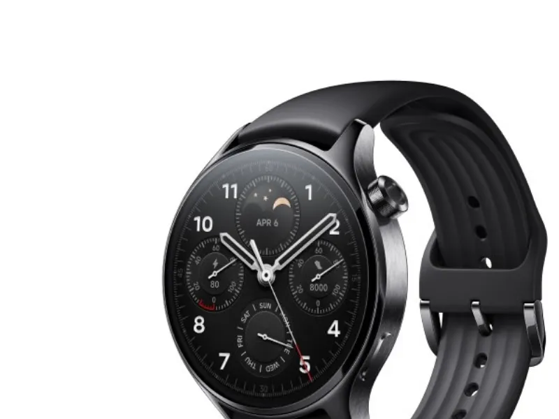 [OUTLET] - Xiaomi Watch S1 Pro - 46 mm - sølv - smart ur med rem - TPU - sort - håndledsstørrelse: 140-210 mm - display 1.47