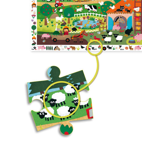 Djeco puzzel observation boerderij (35st)
