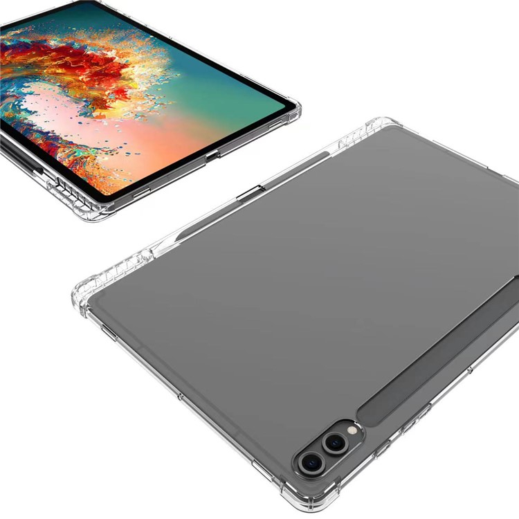 Samsung Galaxy Tab S10  Plus Gummi Case Hülle Air Cushion Fallschutz   S-Pen Aussparung - Transparent