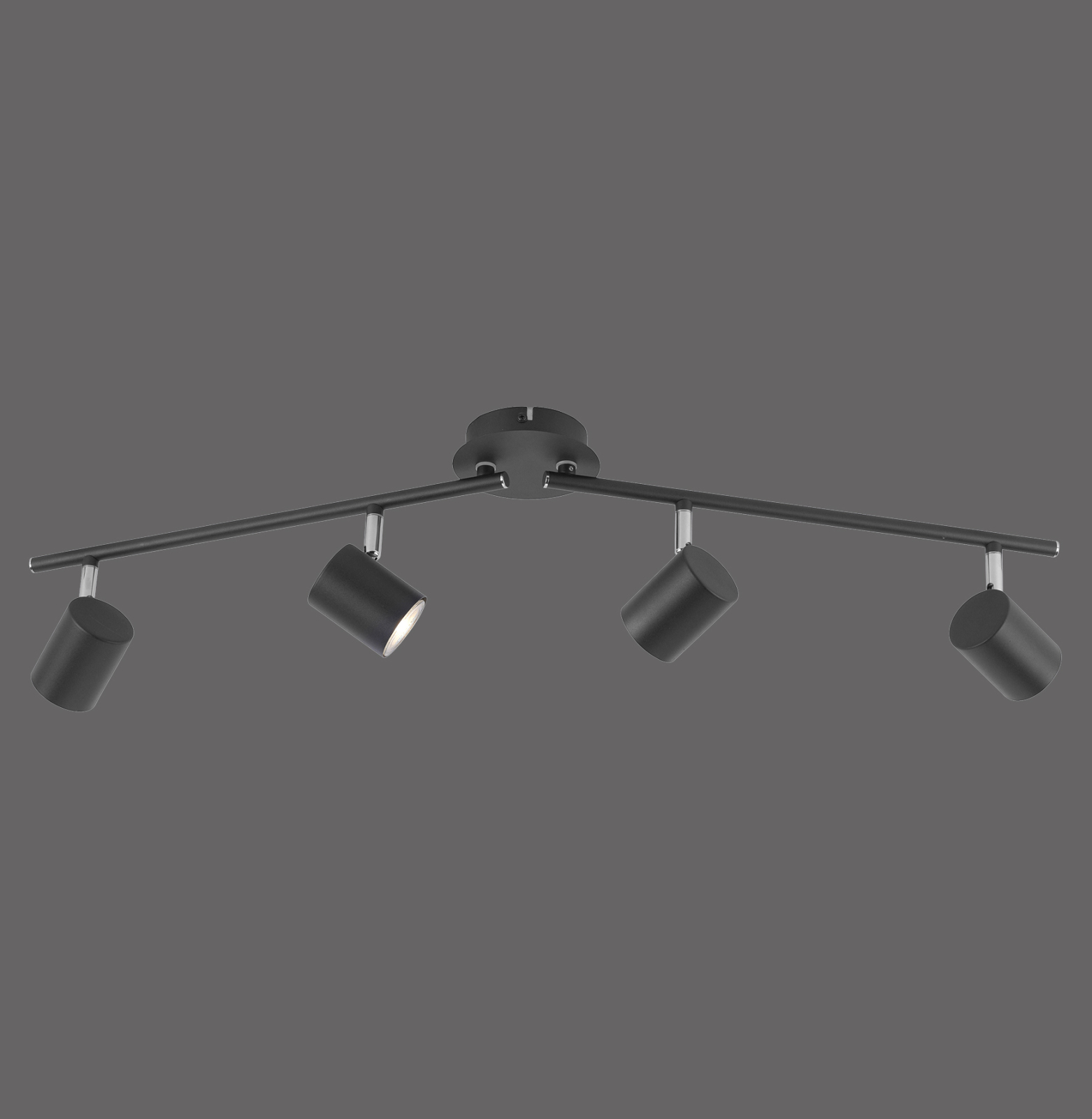 LED-Deckenstrahler - anthrazit - 4-flammig