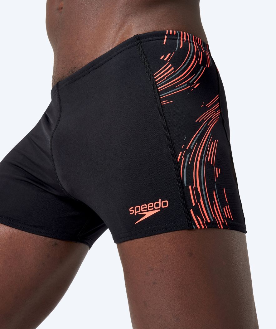 Speedo aquashorts til mænd - Tech Panel - Sort/rød