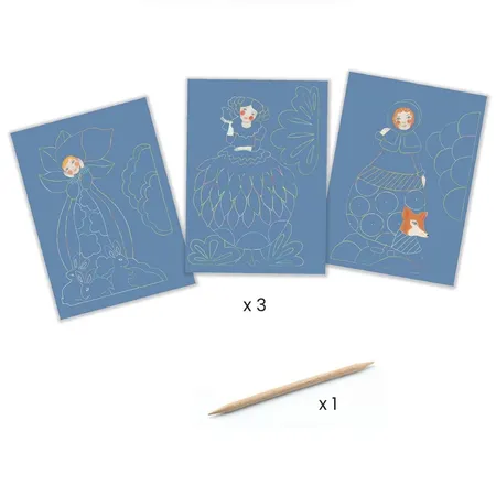 Djeco Kratzbilder: Schöne Kleider