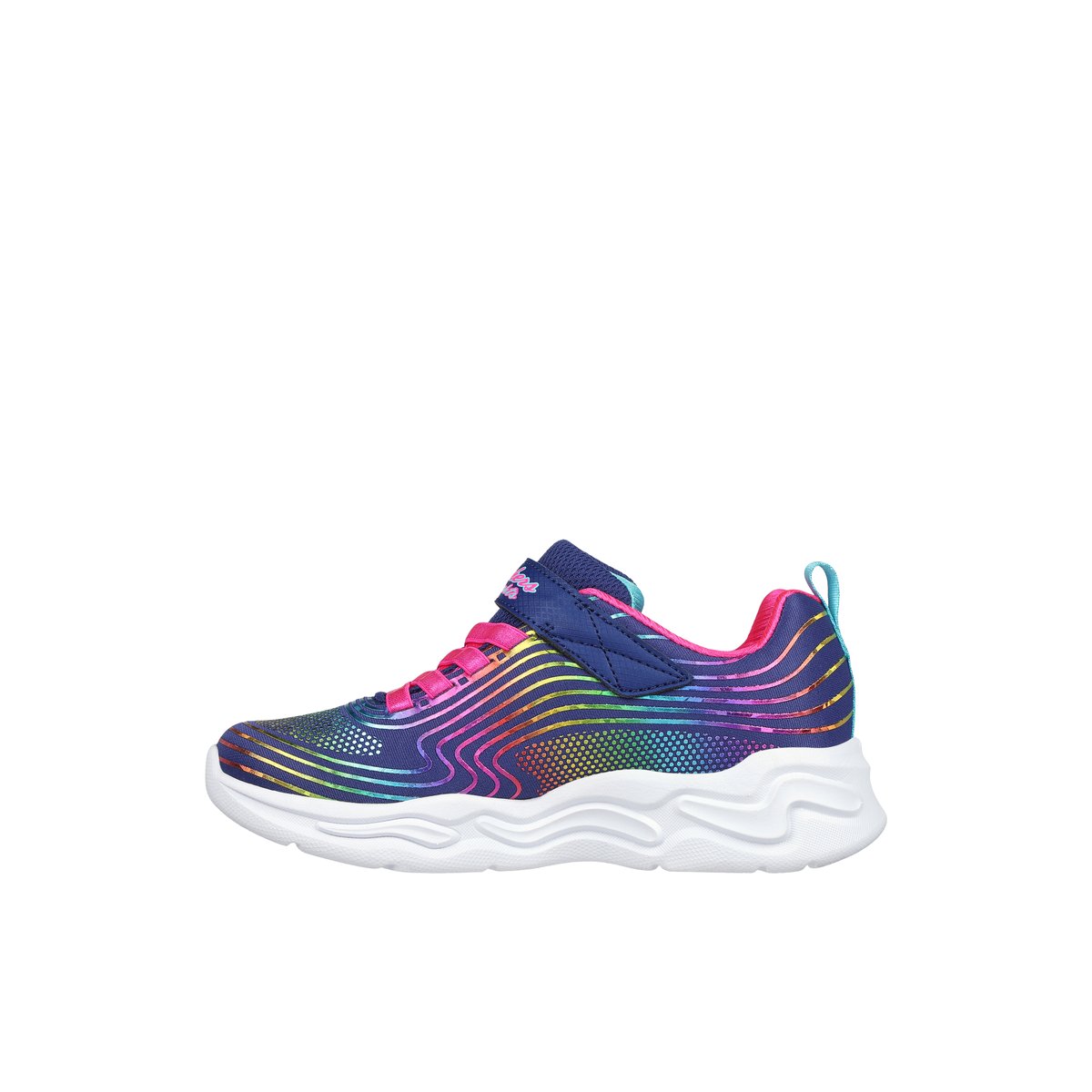2X les points-Wavybeams-jg-Baskets - Talon plat - Marine Multi