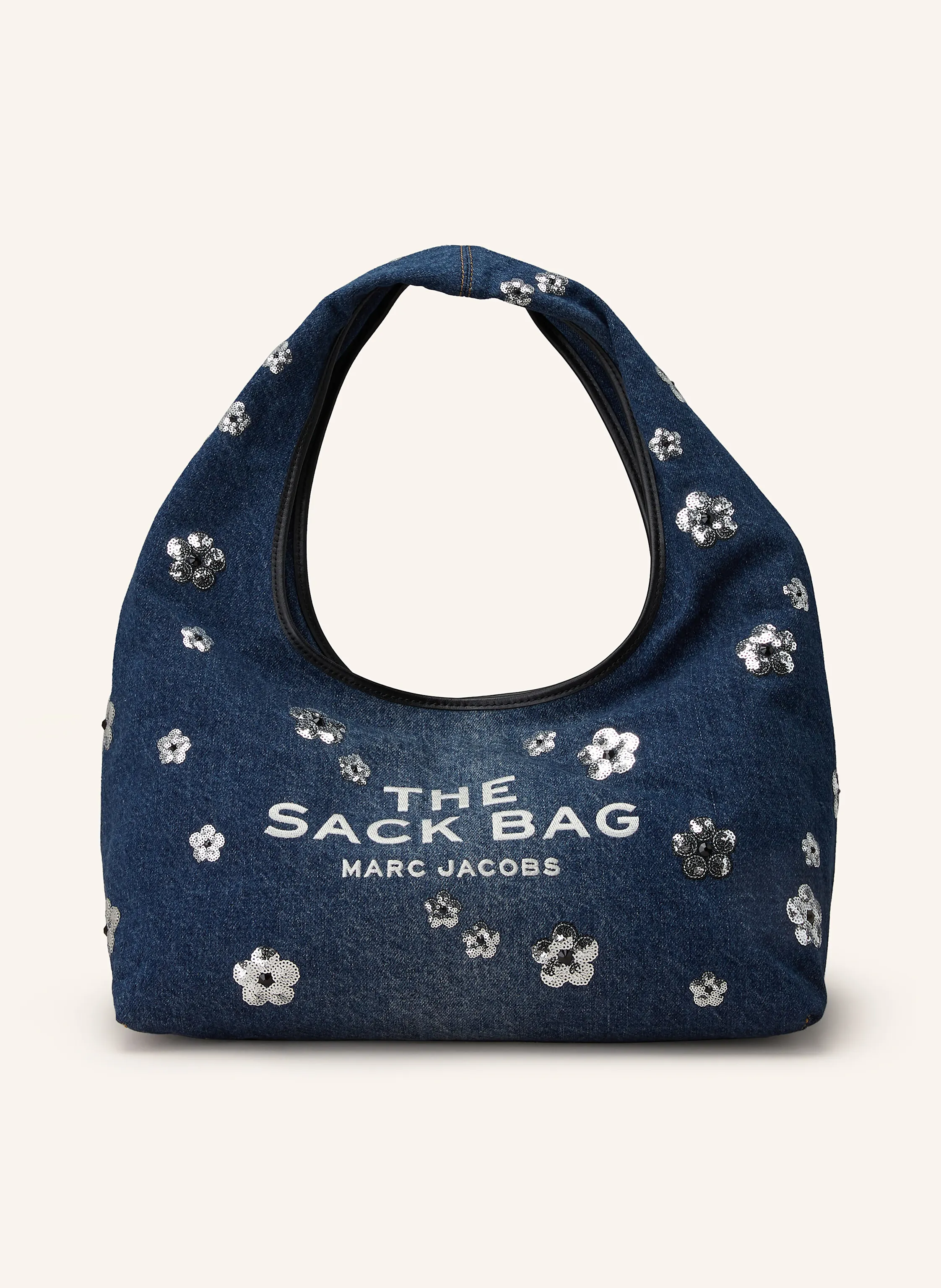 MARC JACOBS Handtasche THE SEQUIN DAISY DENIM SACK BAG mit Pailletten
