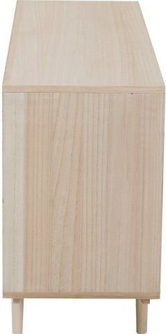Dressoir - Natuur - MDF - Paulownie Wood - Rotan Deuren