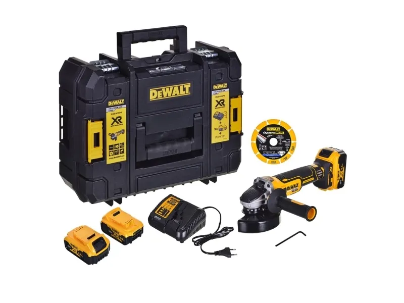 DeWALT DCG405P3-QW - Vinkelsliber - ledningfri - 125 mm - 3 batterier - 18 V