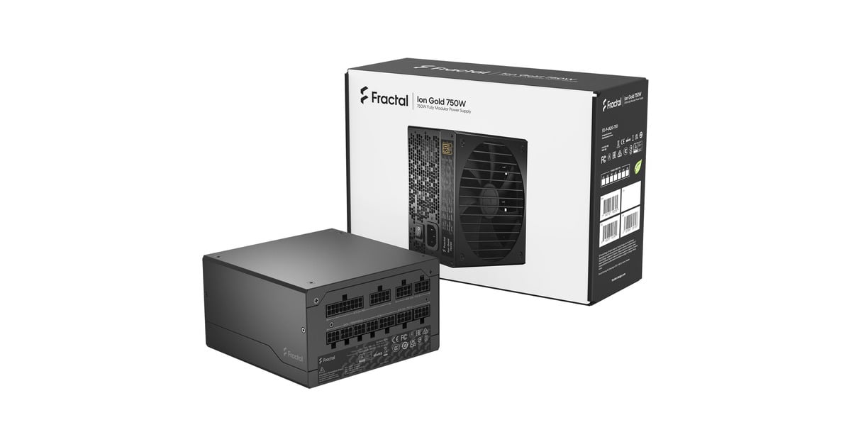 Fractal DesignION Gold 3 modulaire 750 watt voeding   (Zwart, 1x 12V-2x6, 3x PCIe)
