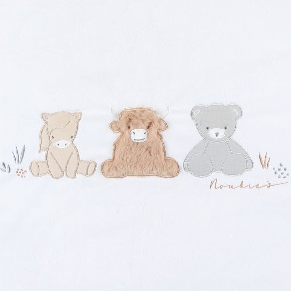 Noukie's F&O Deken - 75 x 100 cm - Veloudoux - Beige/Wit
