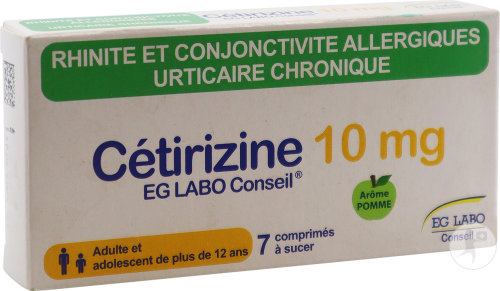 EG Conseil Cetirizine 10mg Comprimés À Sucer 7