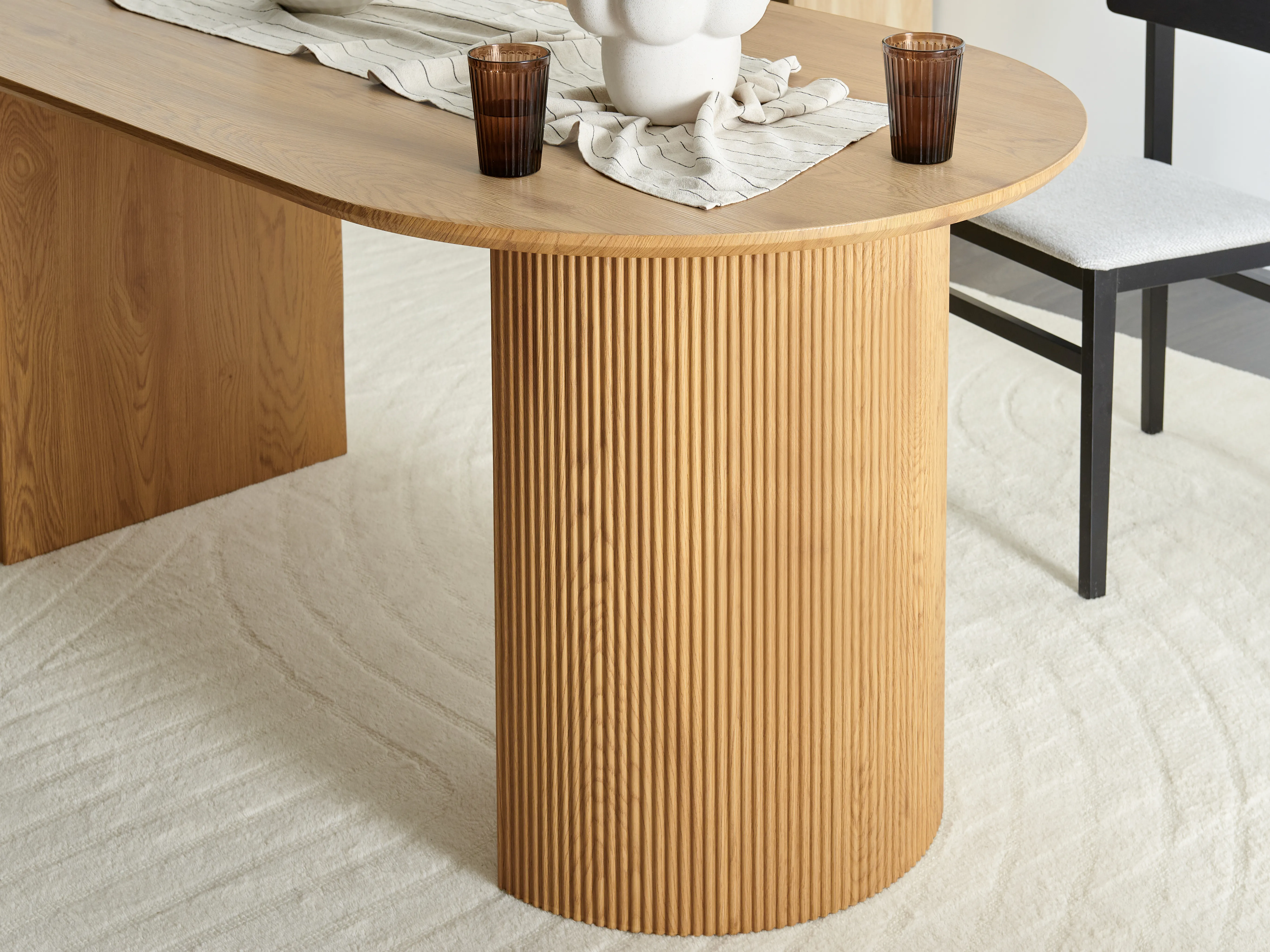 Eettafel SAVORY Lichtbruin 90 cm 180 cm