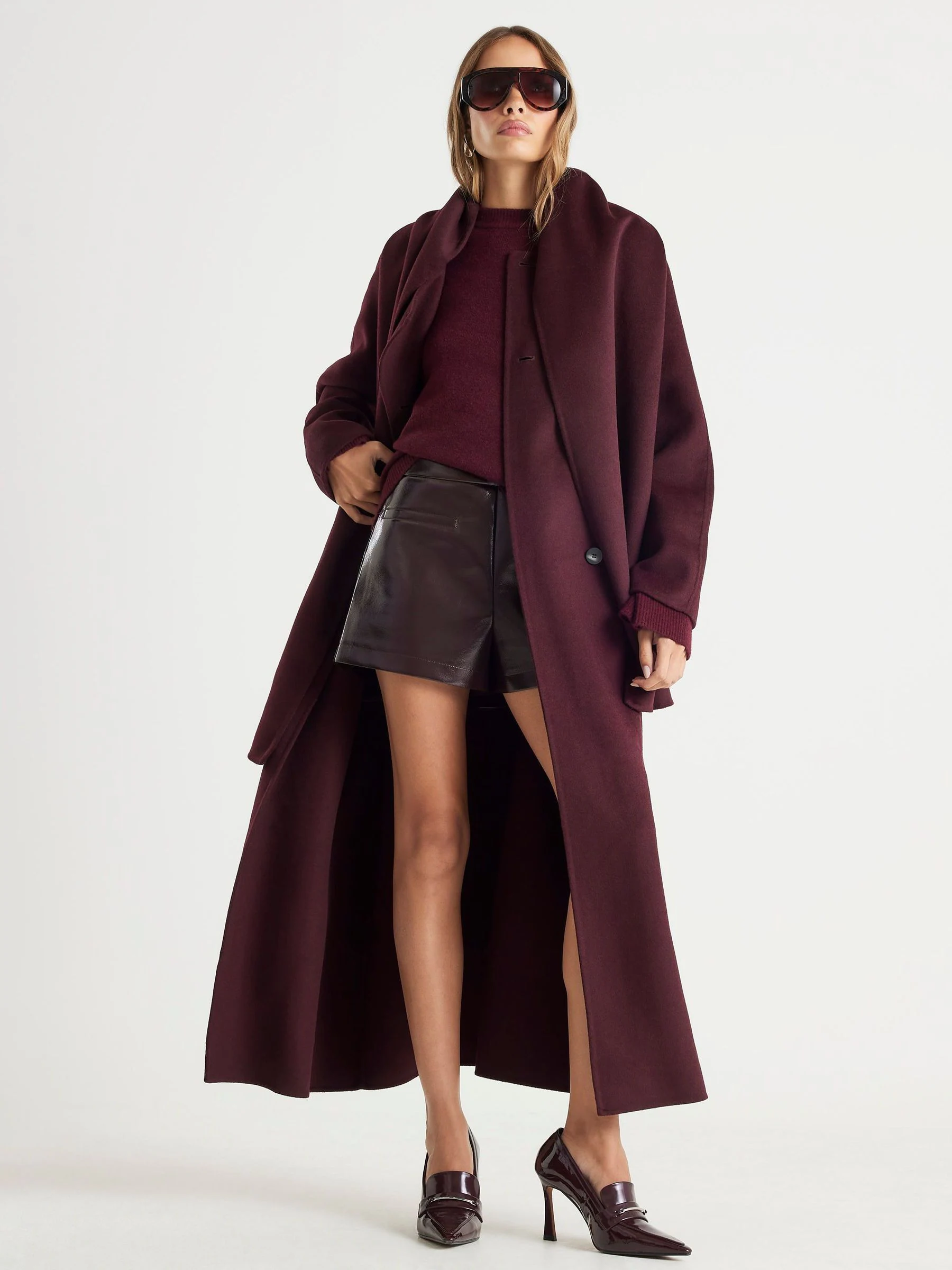 River Island Premium Handmade Wrap Scarf Coat