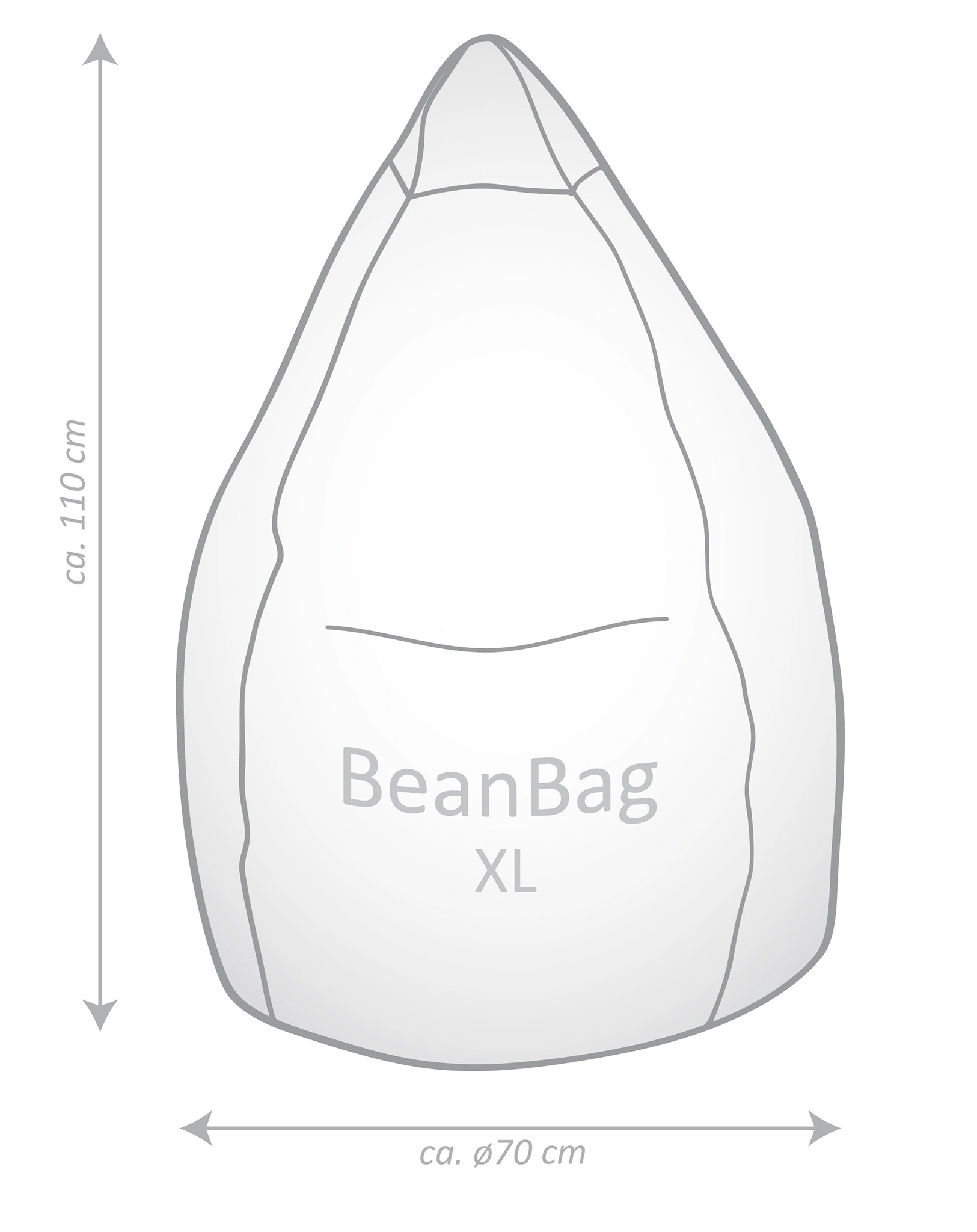 Sitzsack BeanBag BRAVA XL (Farbe: eukalyptus)