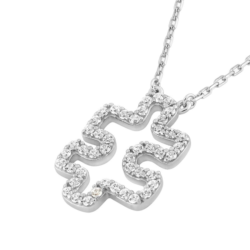 Collier Femme - Oxyde de zirconium - Argent 925 - Longueur : 42 cm