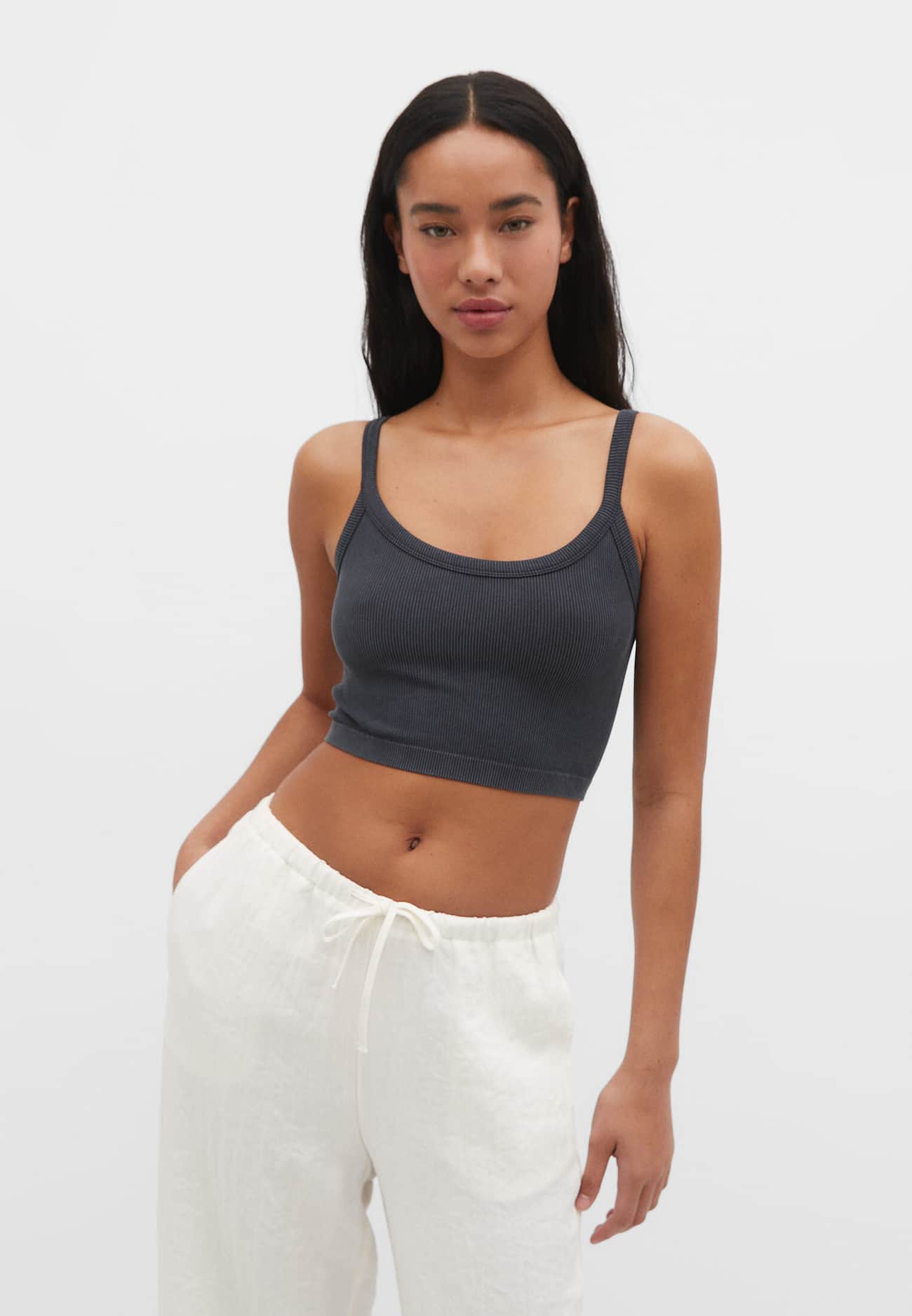 Top cropped de alcinha