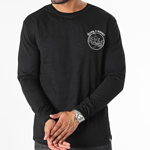Tee Shirt Manches Longues Dragon Noir