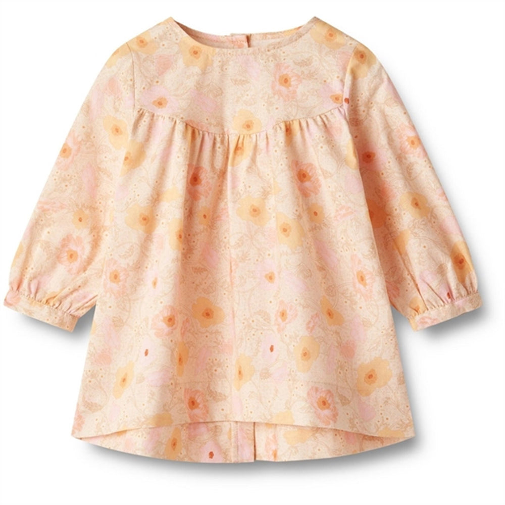 Alabaster Flower Bobbles Kjole Fenja - Wheat → Luksusbaby.dk