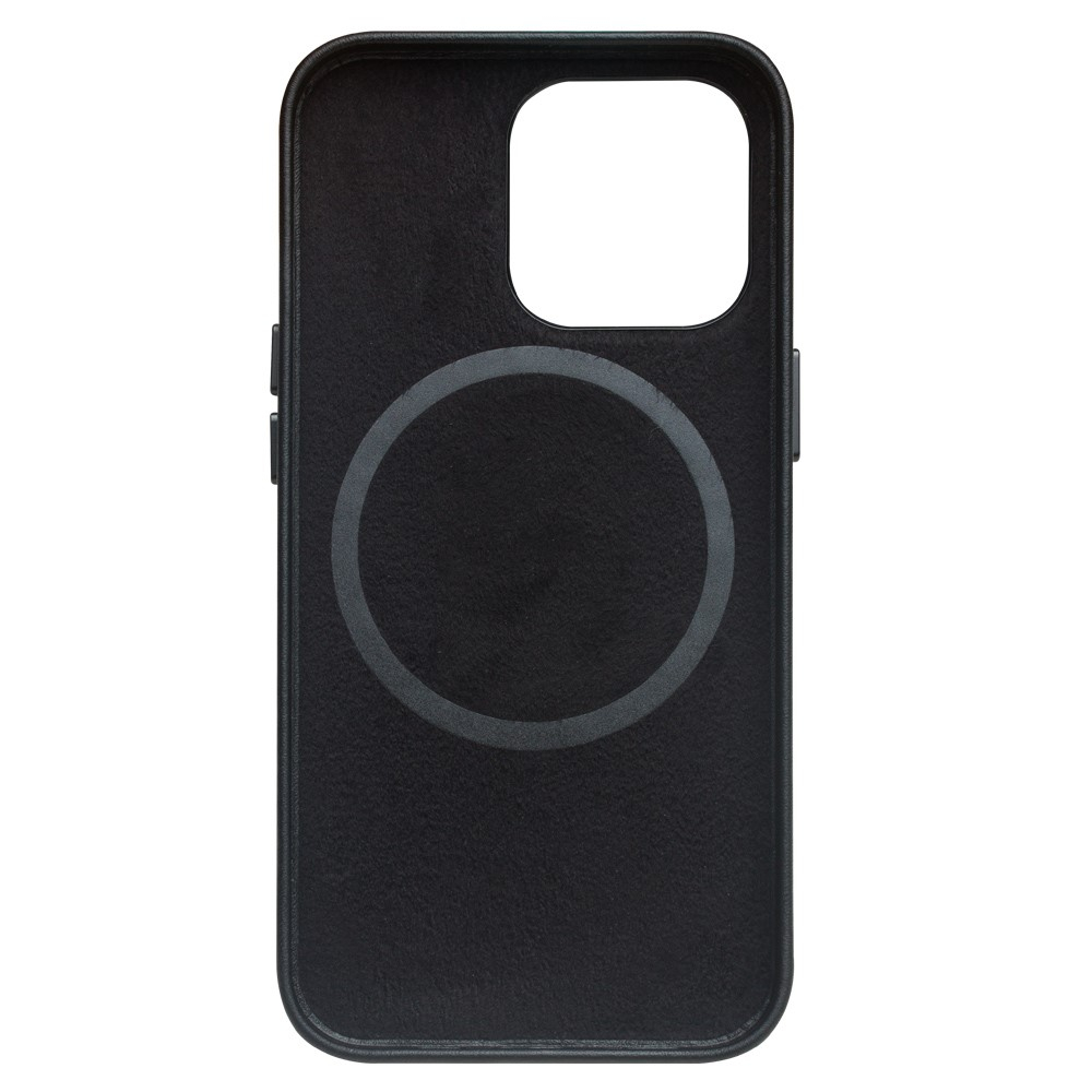 iPhone 13 MagSafe Echtleder Hülle Back Case - Schwarz