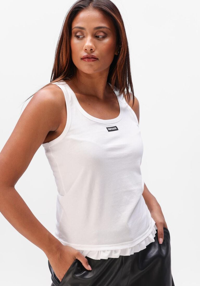 witte rotate tops & t-shirts ruffle hem tank top