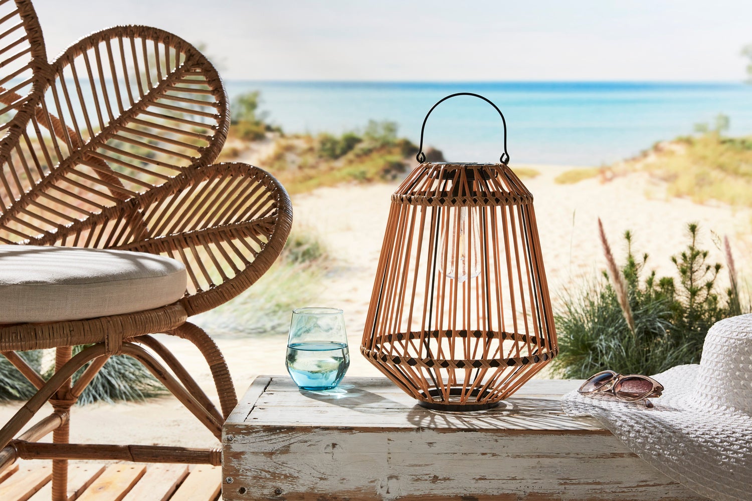 Luxform solar lantaarn Ibiza bruin D 26 H 33 cm