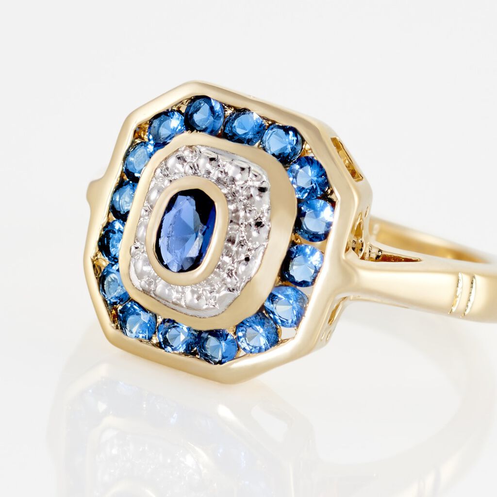 Bague Hans Plaqué Or Oxyde Pierre