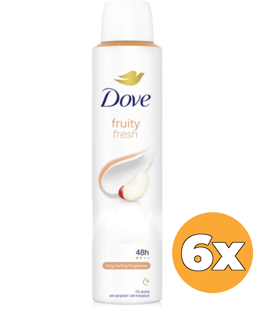 6x Dove Deodorant Spray Fruity Fresh (200 ml)