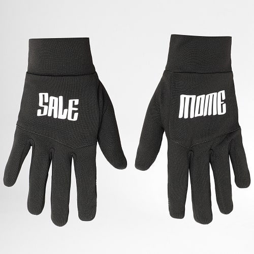 Gants Typo Noir Blanc