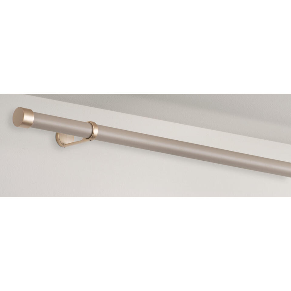 Gordijnroede 200cm - beige hout - Ø28mm (1280109)