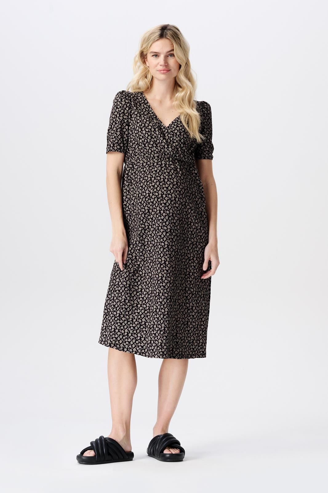 Noppies Maternity Jurk met voedingsfunctie Jaelynn - Black flower