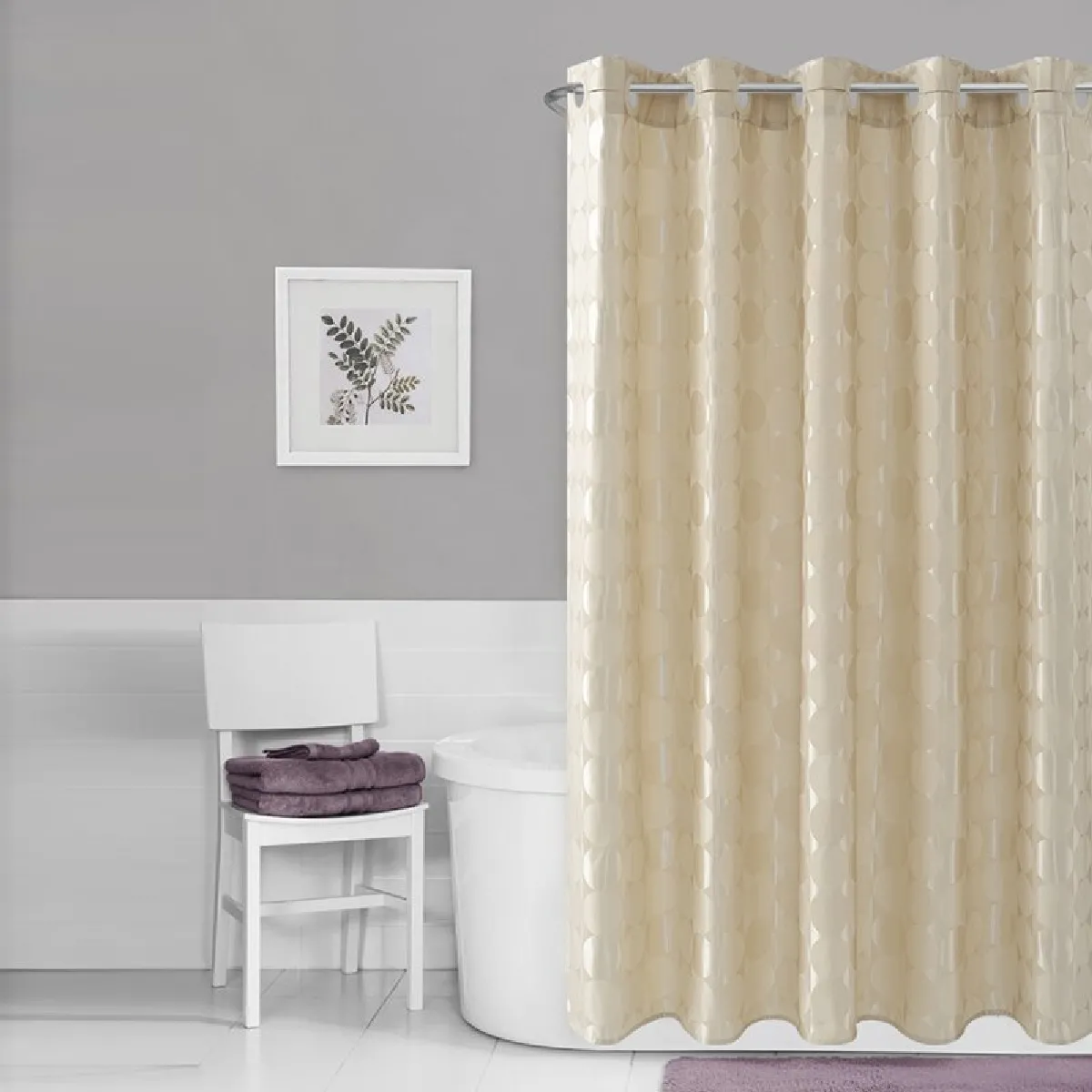 Universal Rideau de Douche Solide Rond Épais