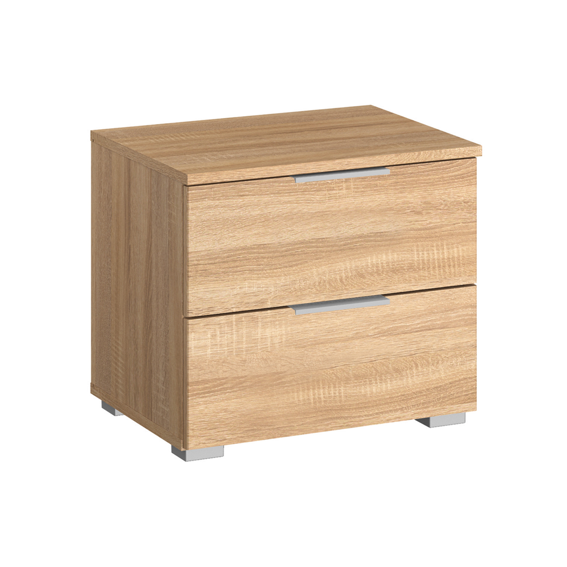 2er-Set-Nachttisch - Sonoma Eiche - 2 Schubkästen - 47 cm
