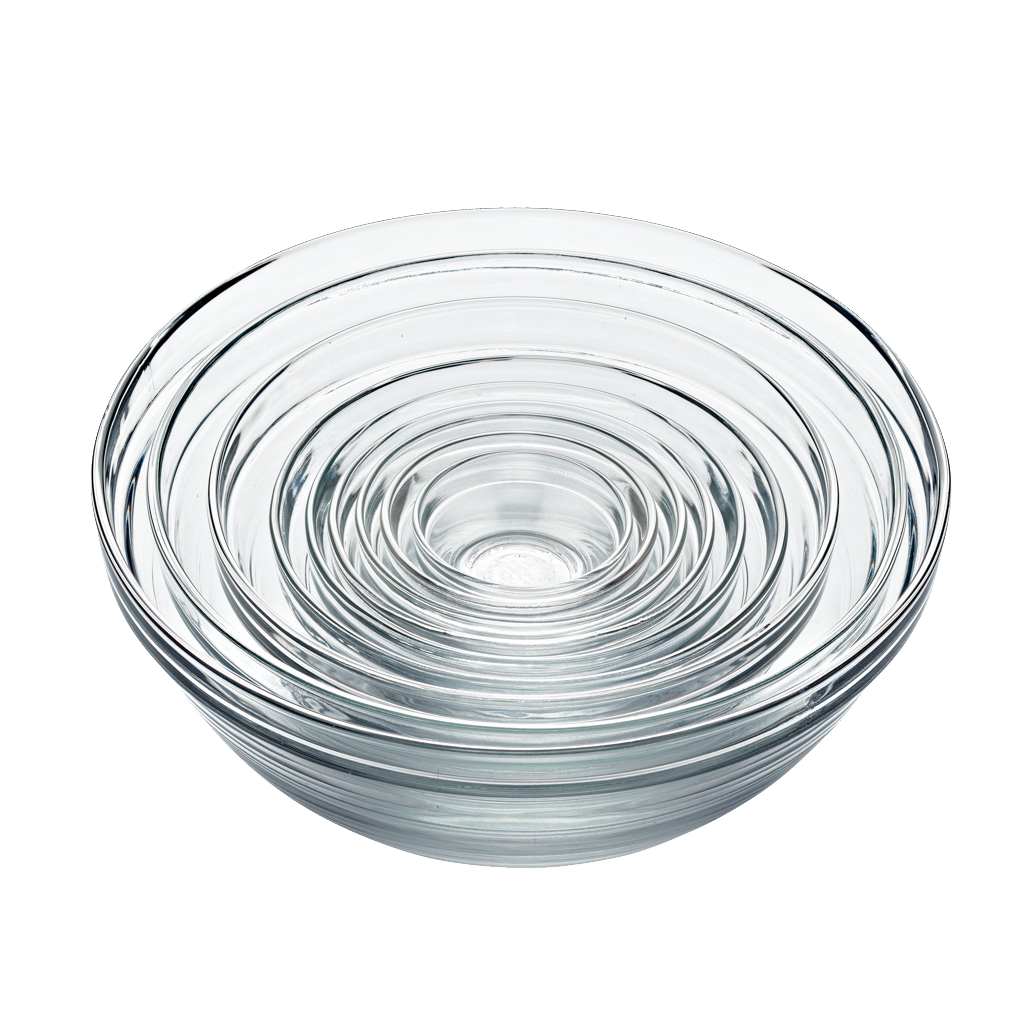 Set de saladier en verre transparent Empilable Le Gigogne®