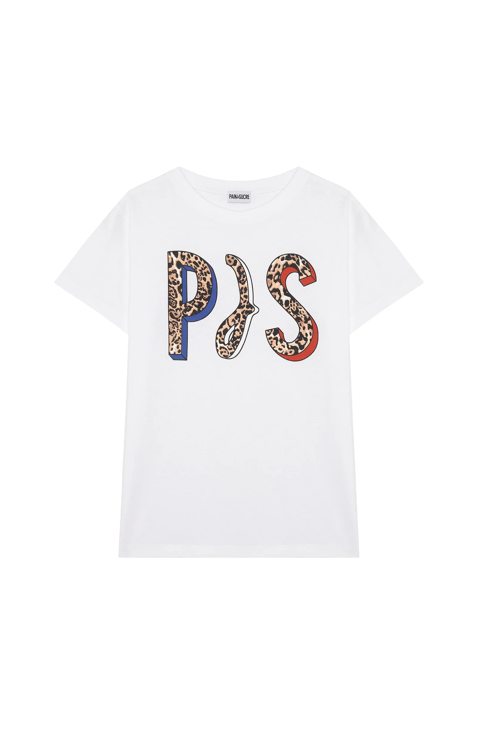 thiya T-shirt siglé PdS en coton blanc écume Écume