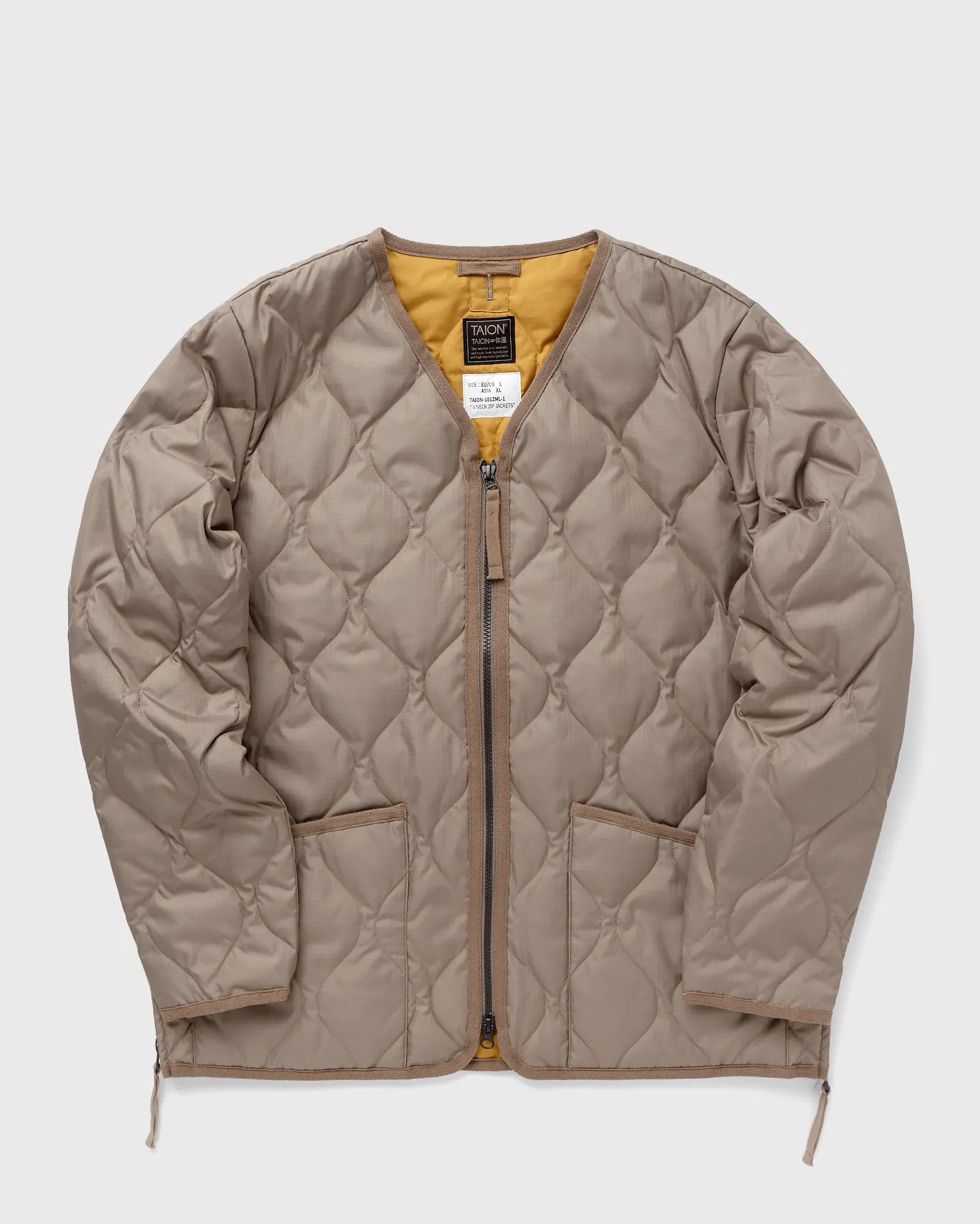 Taion MILITARY ZIP V-NECK DOWN JACKET