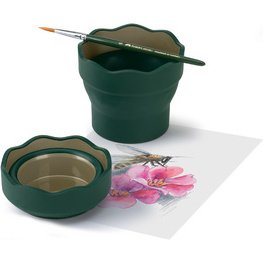 FABER-CASTELL Gobelet CLIC & GO, vert foncé