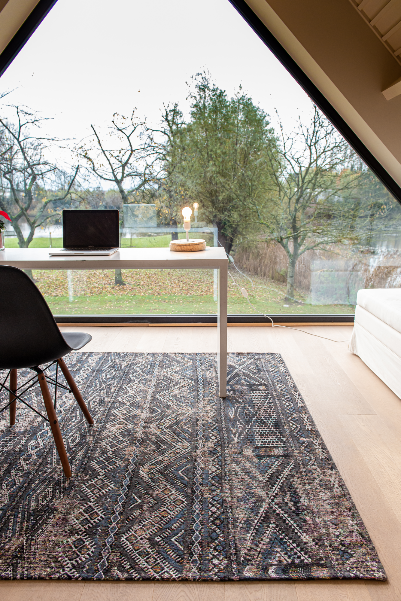 Ecorugs vloerkleed Kilim zwart 170x240 cm