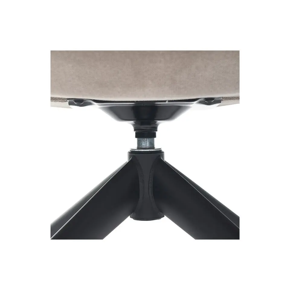 WOOOD Jouke Draaifauteuil - Polyester - Zand - 97x70x85