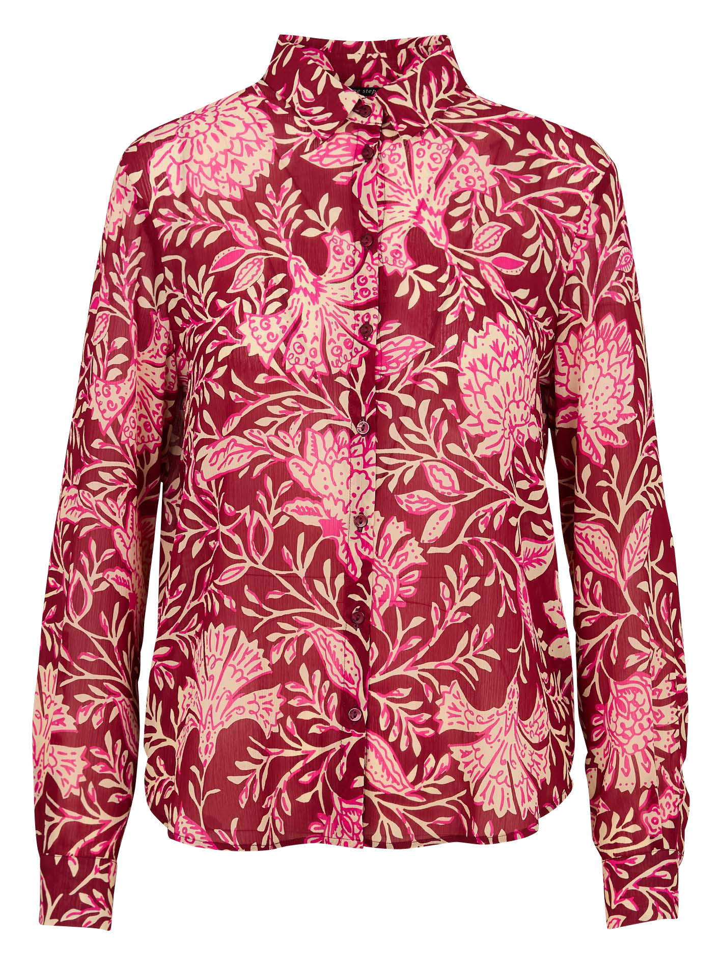 COLBY - Chemise droite transparente| Rouge