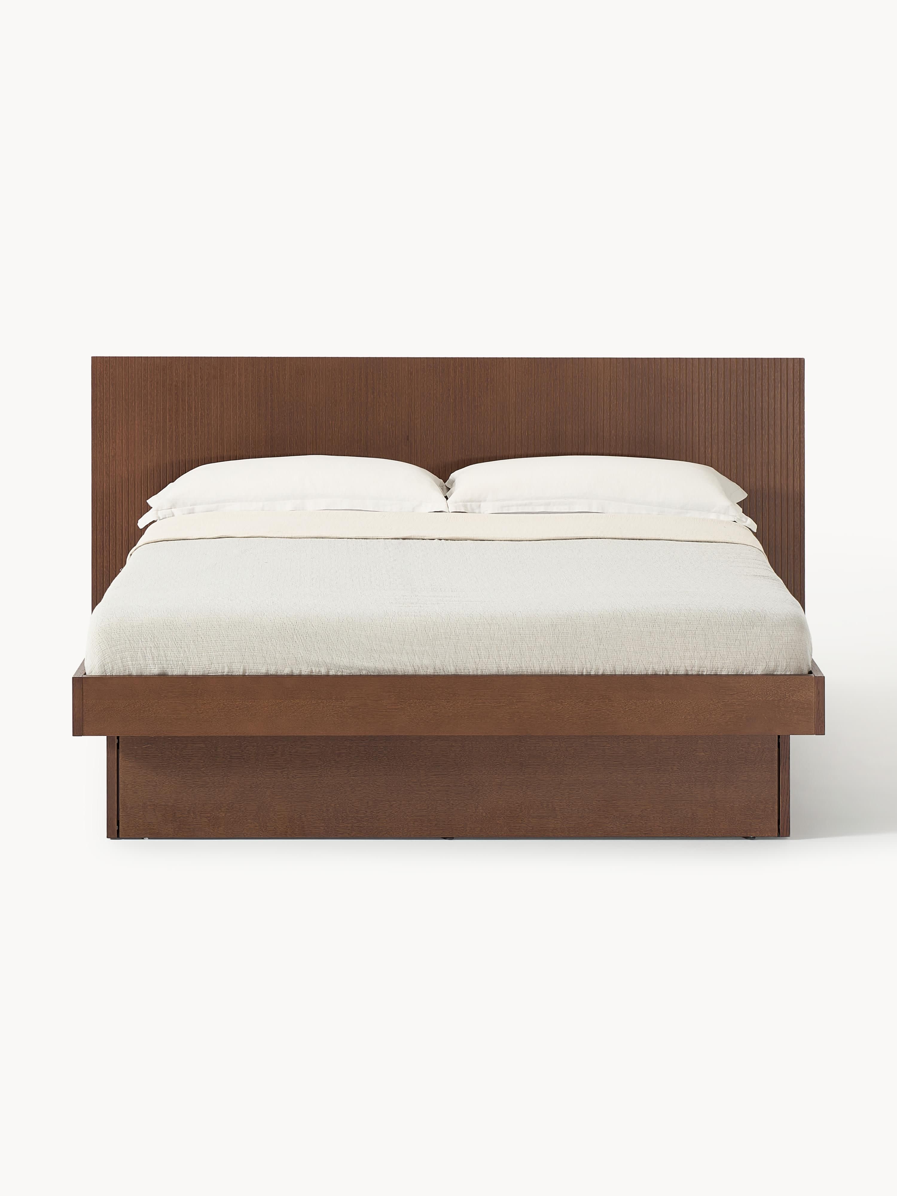 Houten bed Sato met lades en hoofdeinde