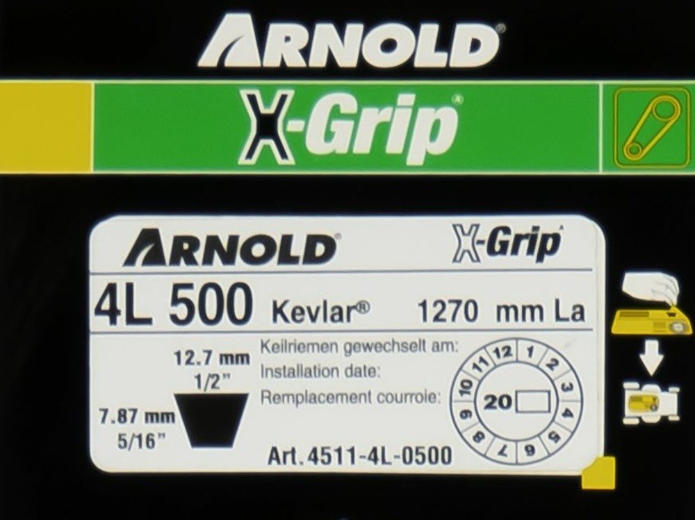Courroie trapézoïdale x-grip v de type 4l500