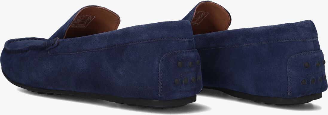 blauwe stefano lauran mocassins 2 gesp bio slipper