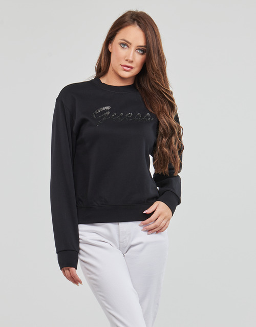 Guess - CN GUESS SHINY SWEATSHIRT - Noir