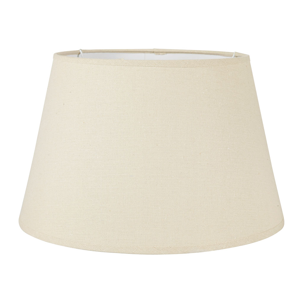 Abat-jour rond conique lin D 35x22cm