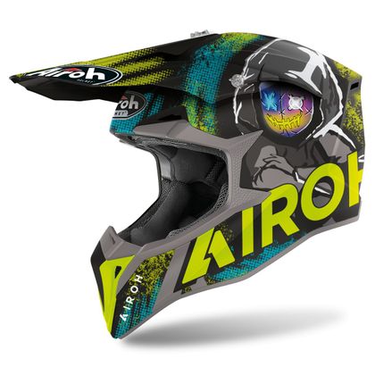 Casque cross Airoh WRAAP - ALIEN - YELLOW MATT 2023 - Jaune / Noir