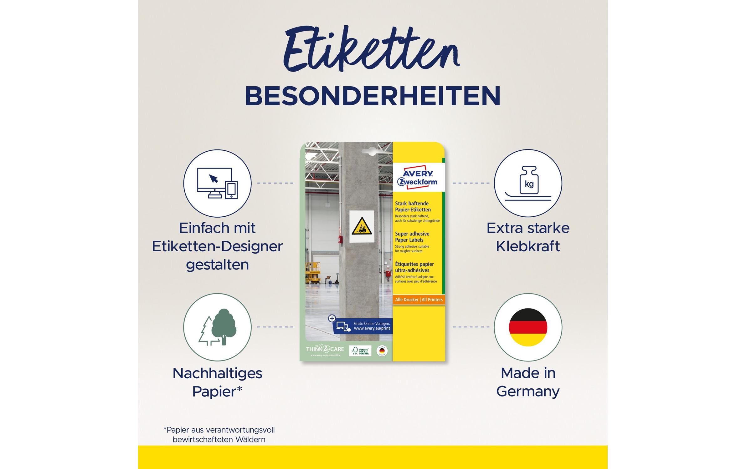 Universal-Etiketten L7875-20 105 x 48 mmPermanenthaftende Papier-Etiketten